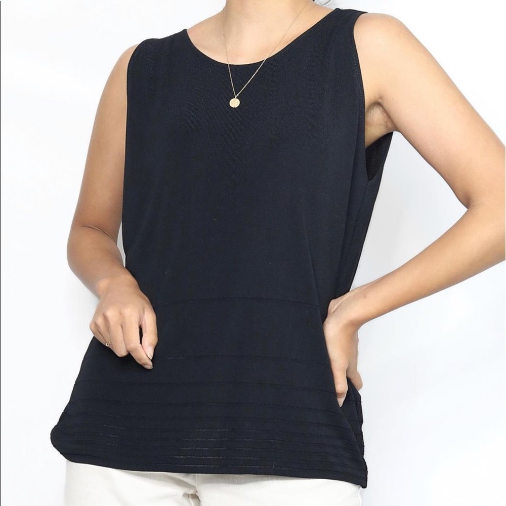 Max Mara Black Sleeveless Top XL